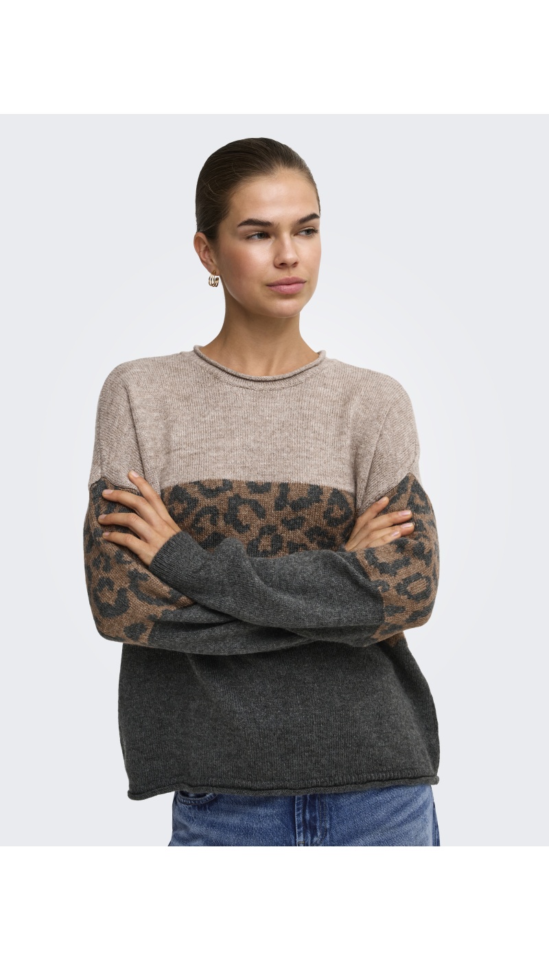 Pull Léopard Humus ONLJADE ONLY - 4 | TOPOS